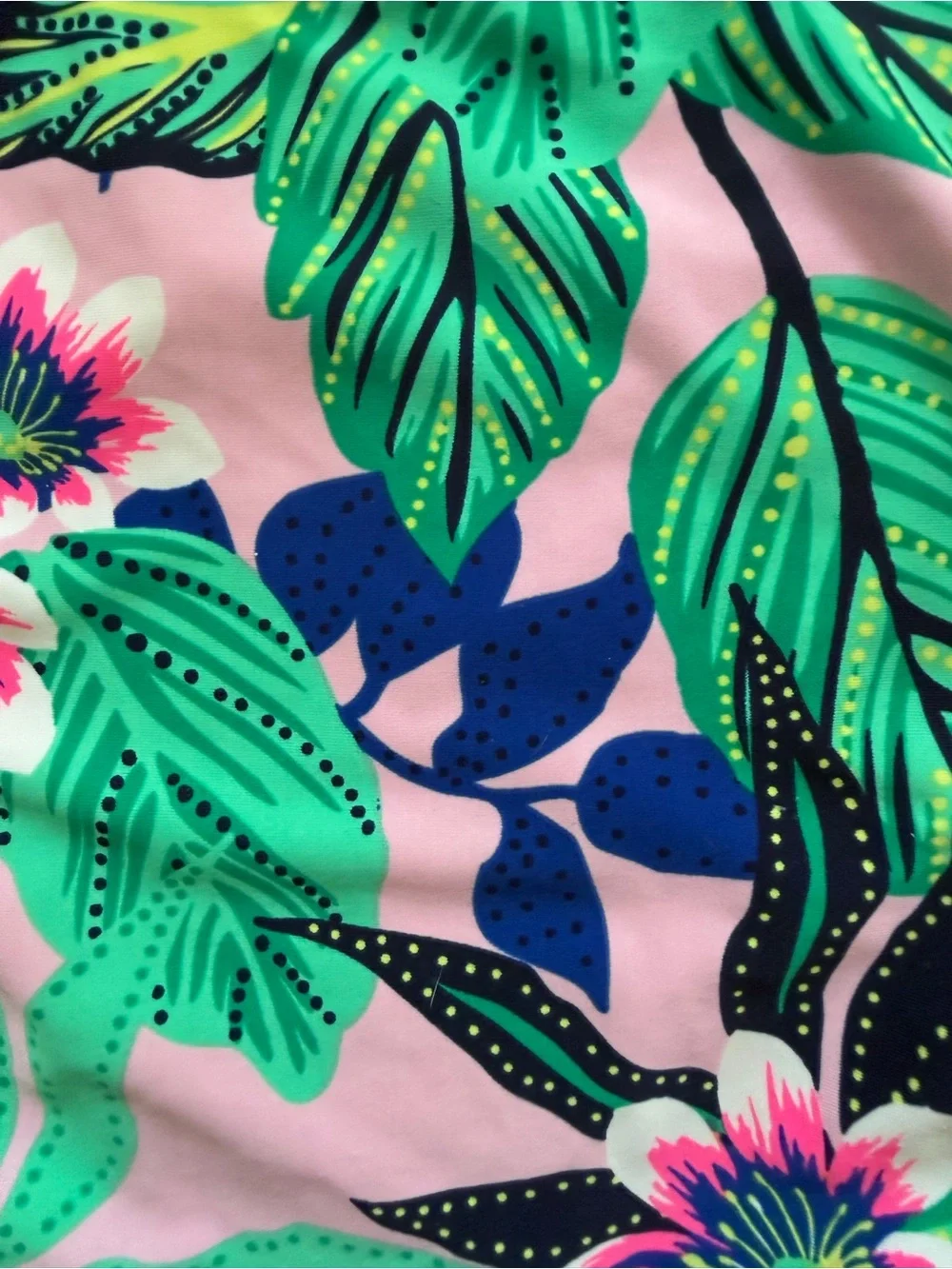 GAP Girls Pink One-Piece Cross-Back Swimsuit w/ Tropical Flowers, Size M 8-9